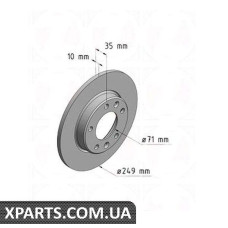 Гальмівний диск ZIMMERMANN 440313120 (PEUGEOT 308 II)
