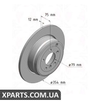 Диск гальмівний 354x12 ZIMMERMANN 450520120 (аналог LAND ROVER SDB000211 для RANGE ROVER)