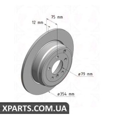 Диск гальмівний 354x12 ZIMMERMANN 450520120 (аналог LAND ROVER SDB000211 для RANGE ROVER)