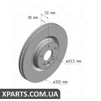 Диск гальмівний 325x30 ZIMMERMANN 450521020 (аналог LAND ROVER LR059122 для RANGE ROVER EVOQUE)