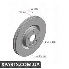 Диск гальмівний 325x30 ZIMMERMANN 450521020 (аналог LAND ROVER LR059122 для RANGE ROVER EVOQUE)