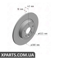 Тормозной диск   ZIMMERMANN 450521120 (аналог JAGUAR T4N1742 для  RANGE ROVER DISCOVERY)