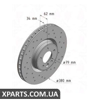 Диск гальмівний 350x25 ZIMMERMANN 450521252 (аналог LAND ROVER LR016176 для RANGE ROVER)
