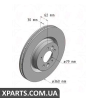 Гальмівний диск ZIMMERMANN 450521320 (аналог LAND ROVER LR038934 для RANGE ROVER SPORT)