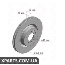 Гальмівний диск ZIMMERMANN 450521320 (аналог LAND ROVER LR038934 для RANGE ROVER SPORT)