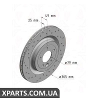 Диск гальмівний 365x25 ZIMMERMANN 450521652 (аналог LAND ROVER LR033303 для RANGE ROVER SPORT)