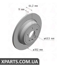 Гальмівний диск ZIMMERMANN 450521720 (аналог LAND ROVER LR039935 для RANGE ROVER FREELANDER)