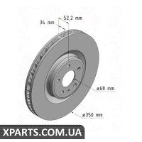Гальмівний диск ZIMMERMANN 460155320 (аналог PORSCHE 95B615302 для PORSCHE MACAN)