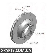 Гальмівний диск Zimmermann 460158320 (аналог PORSCHE 298615602A)