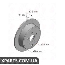 Гальмівний диск Zimmermann 530246520 (аналог SUBARU 26700FG000 для SUBARU LEGACY V)