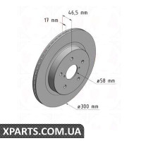 Гальмівний диск ZIMMERMANN 530246820 (аналог SUBARU 26700AL010)