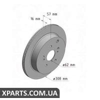 Гальмівний диск 308x16 ZIMMERMANN 540249520 (аналог SUZUKI 5561177K01)
