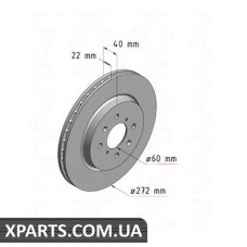Гальмівний диск ZIMMERMANN 540530120 (аналог SUZUKI 5531168L50 для SUZUKI SWIFT IV)