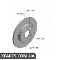 Диск гальмівний 290x11 ZIMMERMANN 590259920 (аналог TOYOTA 4243105070 для TOYOTA, LEXUS AVENSIS)