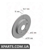 Диск гальмівний 270x10 ZIMMERMANN 590280420 (аналог TOYOTA 4243102170 для TOYOTA, LEXUS AURIS)