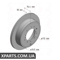 Гальмівний диск Zimmermann 590281720 (аналог TOYOTA 424310C011 для TOYOTA, LEXUS LANDCRUISER)