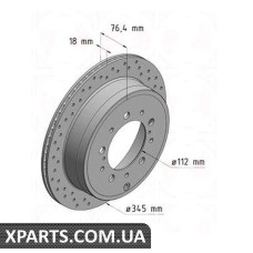 Гальмівний диск Zimmermann 590281752 (аналог TOYOTA 424310C011 для TOYOTA, LEXUS LANDCRUISER)