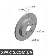 Гальмівний диск ZIMMERMANN 590282920 (аналог TOYOTA 4243178010)