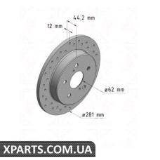 Гальмівний диск ZIMMERMANN 590282952 (аналог TOYOTA 4243178010)
