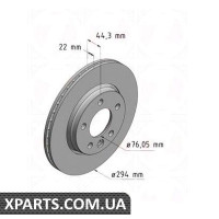 Гальмівний диск 294x22 ZIMMERMANN 600323220 (аналог VAG 7H0615601B для VAG T5)