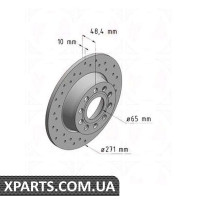 Гальмівний диск Zimmermann 600324152 (аналог VAG 1K0615601AA)