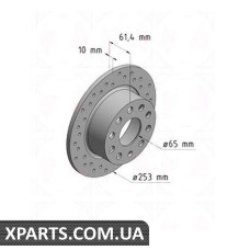 Гальмівний диск ZIMMERMANN 600325852 (аналог VAG 5Q0615601C)