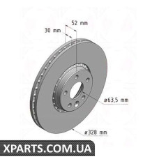 Тормозной диск   ZIMMERMANN 610371720 (аналог VOLVO 31277342 для  VOLVO XC60)