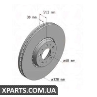 Гальмівний диск Zimmermann 610371920 (аналог VOLVO 31400893)