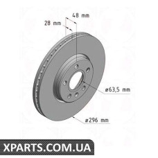 Гальмівний диск ZIMMERMANN 610372420 (аналог VOLVO 31423722 для VOLVO S90 II)