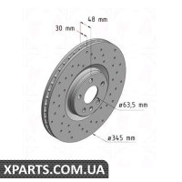 Гальмівний диск Zimmermann 610372652 (аналог VOLVO 31400568 для VOLVO XC90 II)