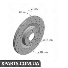 Гальмівний диск ZIMMERMANN 610372852 (аналог VOLVO 31400778 для VOLVO XC90 II)