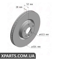 Гальмівний диск Zimmermann 610372920 (аналог VOLVO 31423305 для VOLVO XC60)