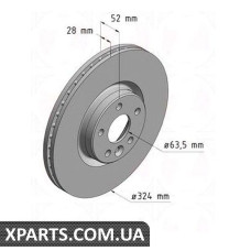 Гальмівний диск Zimmermann 610372920 (аналог VOLVO 31423305 для VOLVO XC60)