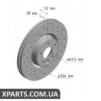 Гальмівний диск ZIMMERMANN 610372952 (аналог VOLVO 31423305 для VOLVO XC60)