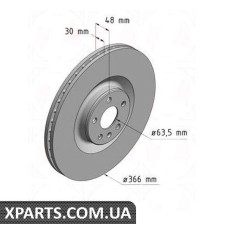 Гальмівний диск ZIMMERMANN 610373120 (аналог VOLVO 31400569)